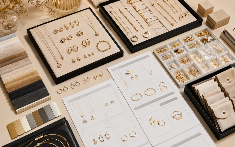 ODM jewelry bulk production planning with approved samples materials packaging and production schedule