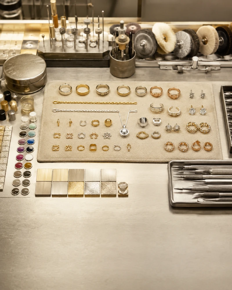 Custom jewelry manufacturing, polishing and finishing processes inside the Jinnuo factory