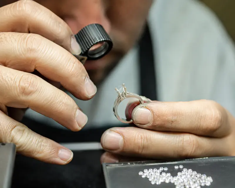 Prepared jewelry component quality inspection