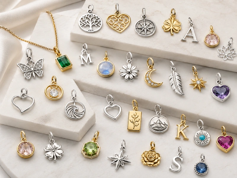 Custom 925 sterling silver charms pendants and small jewelry accessories