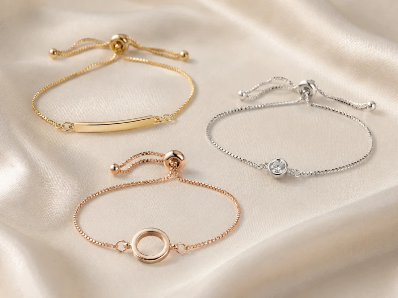 Adjustable slider bracelets manufactured for OEM jewelry projects