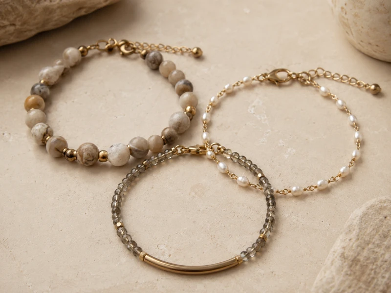 Custom beaded and mixed-material bracelets for branded jewelry collections