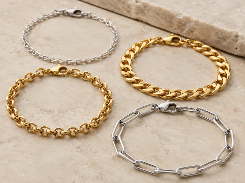 Custom chain bracelets for OEM and private label jewelry collections
