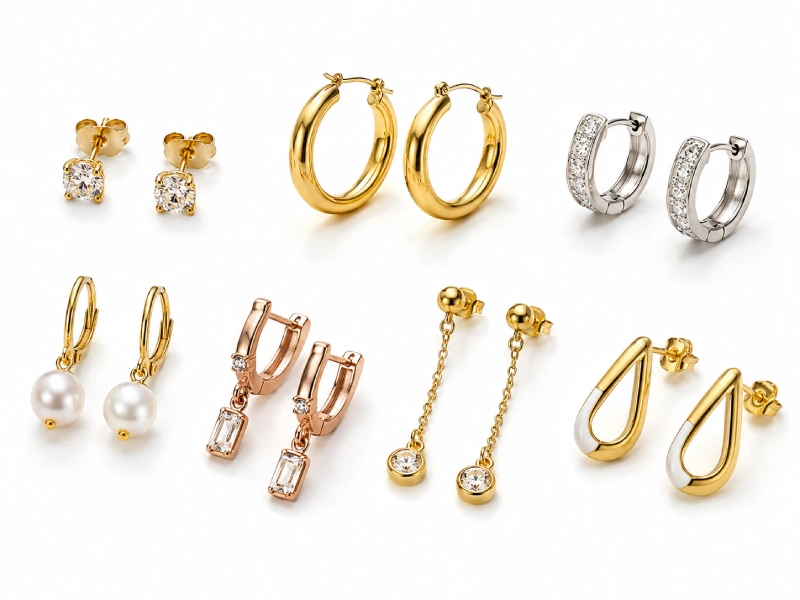 Custom earrings developed for OEM and private label jewelry collections