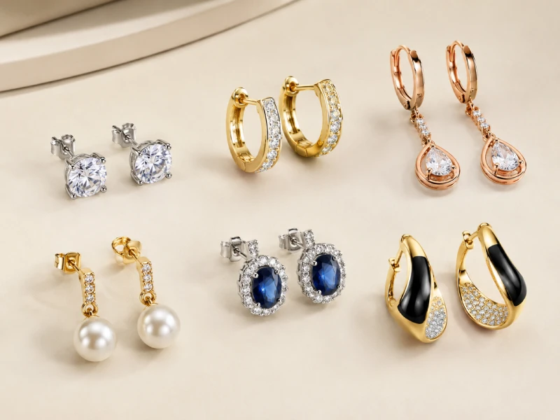 Custom earrings manufactured for OEM and private label jewelry brands