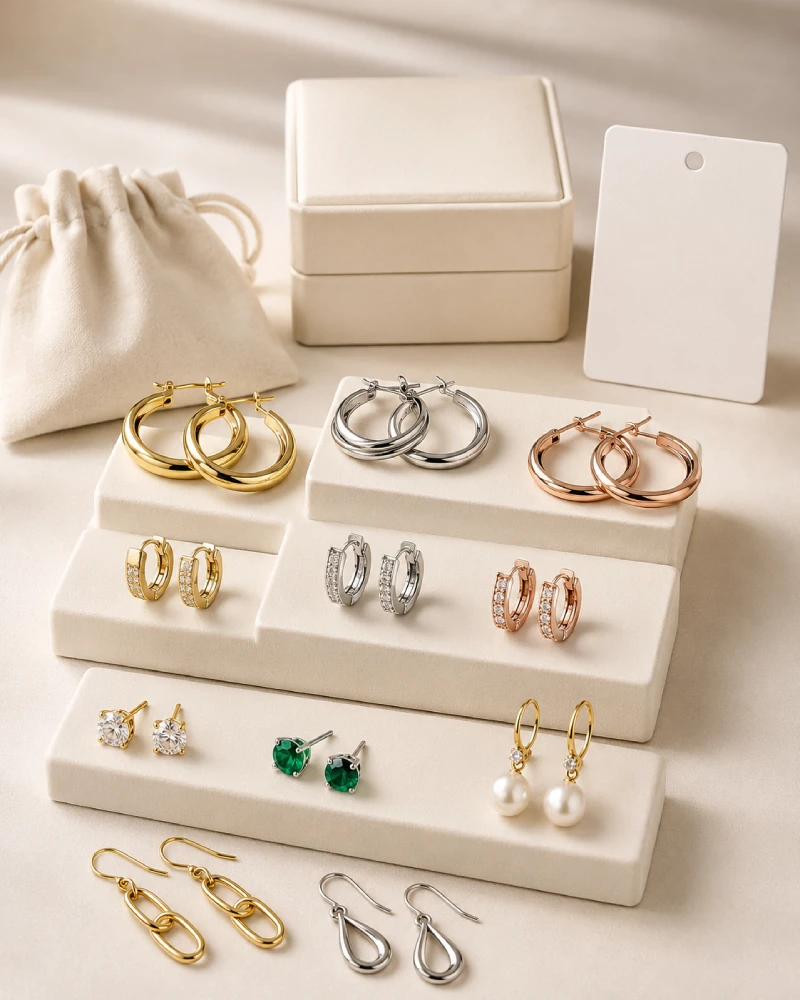 Custom earrings manufacturer for OEM and private label jewelry brands