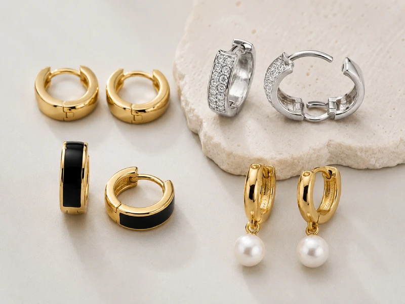 Custom huggie earrings supplier for jewelry brands