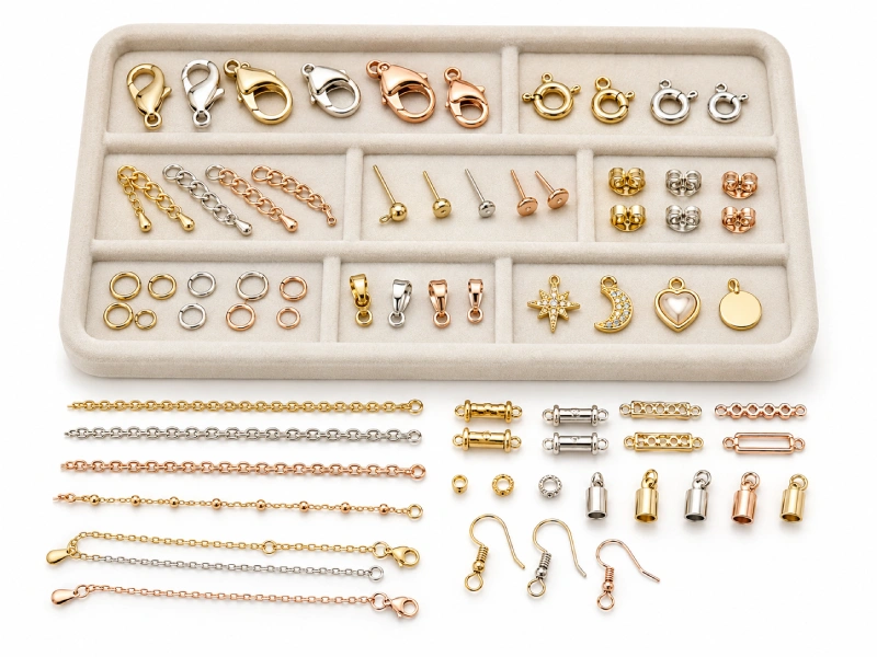 Custom jewelry accessories, findings, components and branded details