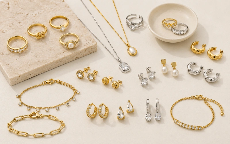 Low MOQ custom rings and bracelets for boutique retail jewelry collection