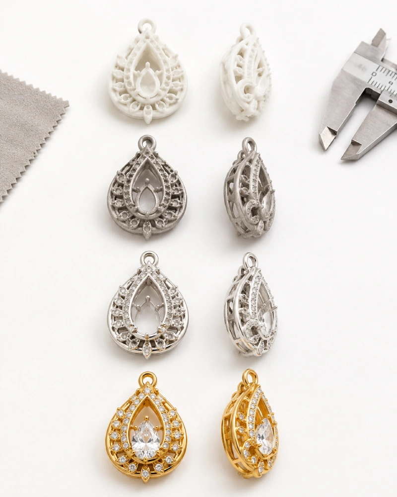 Jewelry polishing and quality inspection during the custom jewelry manufacturing process