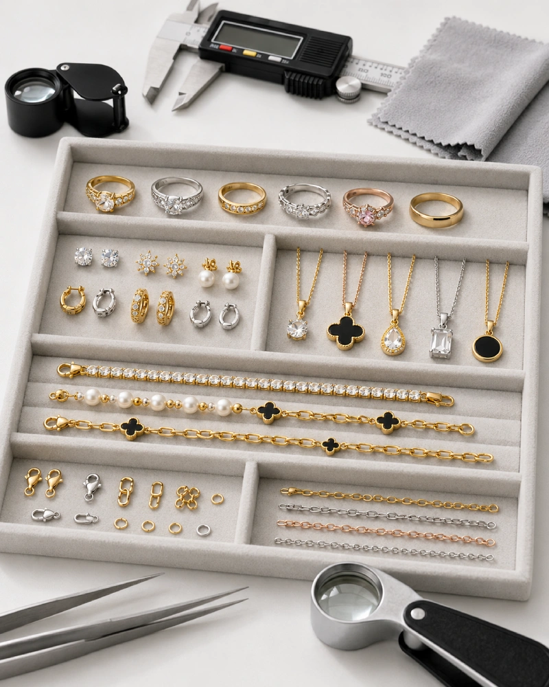 Custom jewelry quality control inspection for OEM and private label production