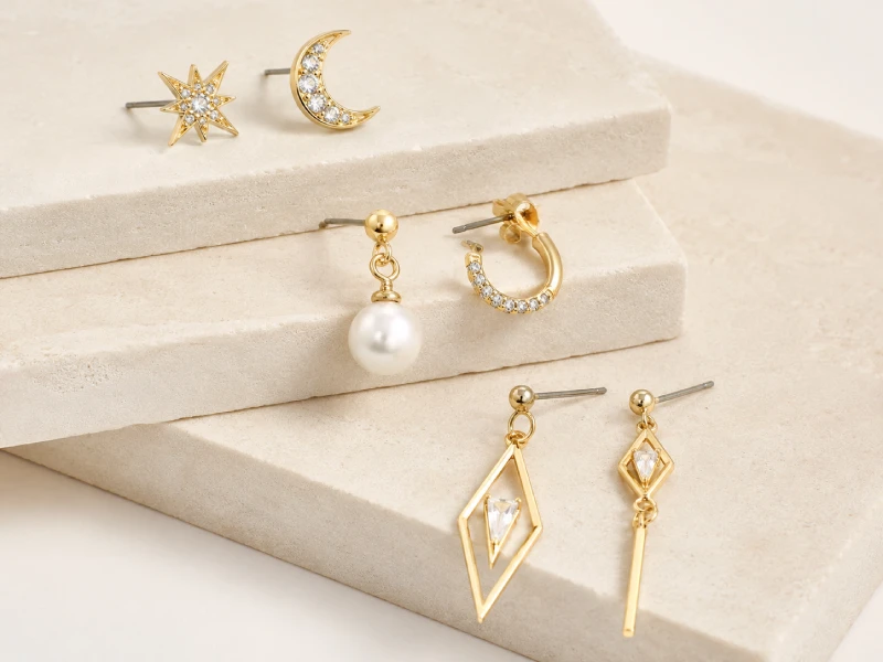 Custom mismatched earrings manufacturing for fashion brands