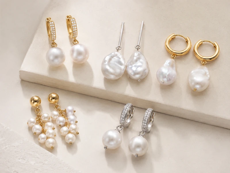 Custom pearl drop earrings for boutique jewelry brands