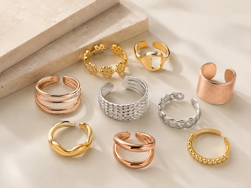 Custom adjustable rings for private label jewelry brands