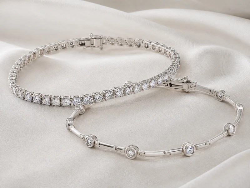 Custom tennis and stone-set bracelets for private label jewelry brands