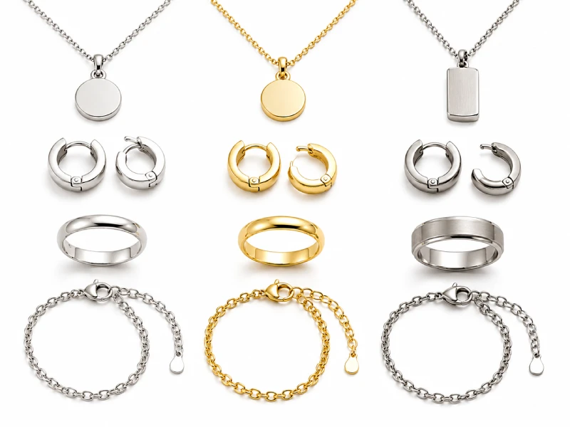 Sterling silver, brass and gold jewelry material samples for custom manufacturing