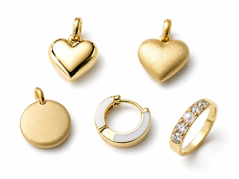 Custom jewelry enamel, stone setting, engraving and surface finish details