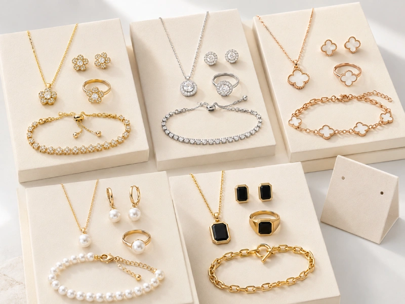 ODM matching jewelry sets with earrings necklaces rings and bracelets