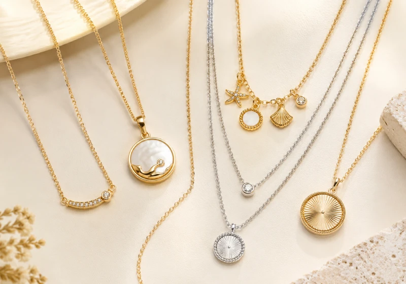 Custom necklaces and pendants developed for jewelry brands