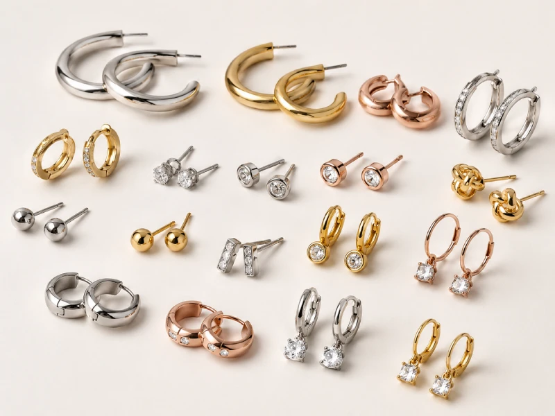 Custom stainless steel earrings for private label jewelry brands