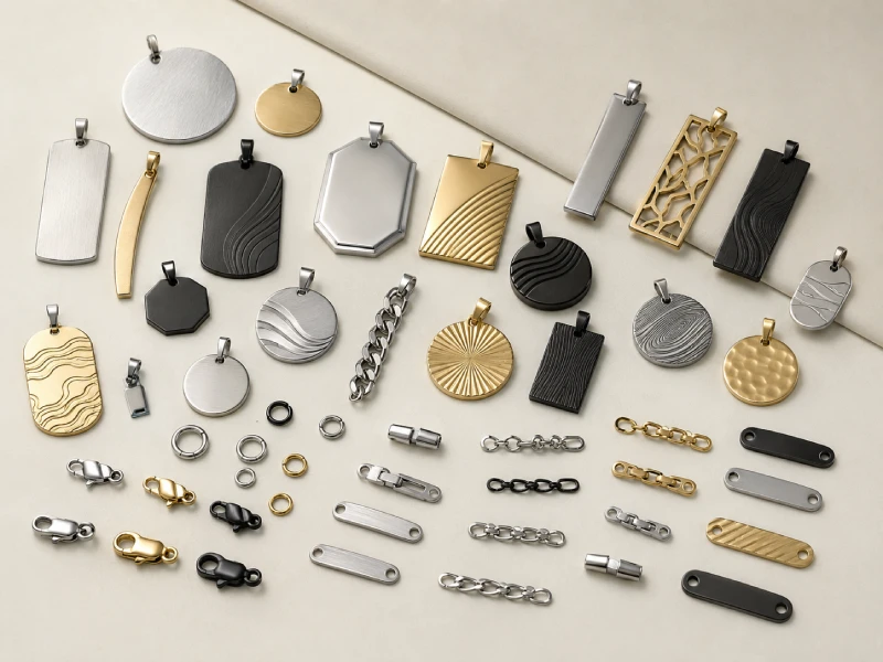 Custom stainless steel pendants, charms, and logo tags