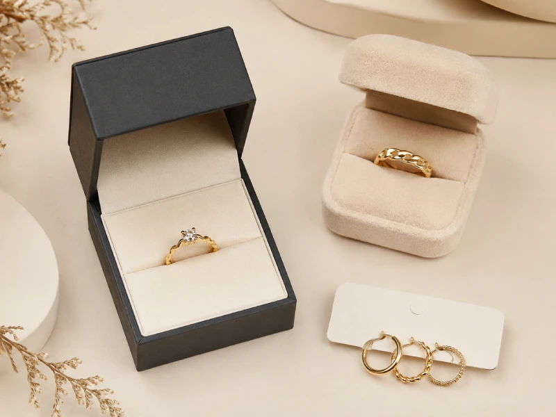 Custom ring boxes and inserts for private label ring collections